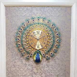 Horloge murale numérique avec motif paon taille 276 pouces-70 cm pour intérieur