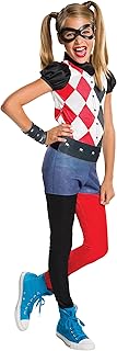 Costume de super-héros harley quinn de rubie's dc pour filles, taille moyenne, modèle