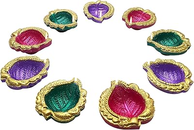 Haath kam ensemble de 12 pièces d'argile rakhi de couleur rouge et marron