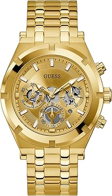 Montre à quartz analogique pour homme avec bracelet en acier inoxydable gw0260g4, couleur
