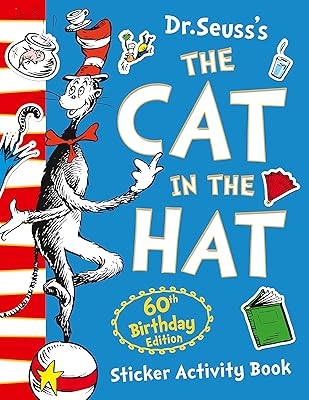 Livre d'activités avec autocollants le chat au chapeau