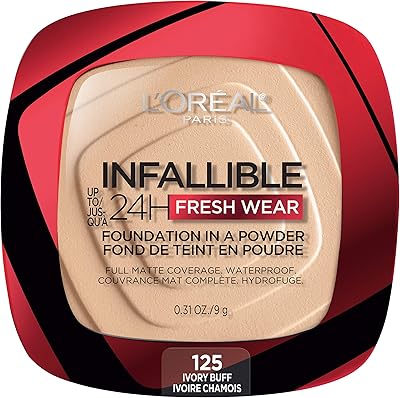 L'oréal paris fond de teint poudre infallible fresh wear tenue 24 heures, 125