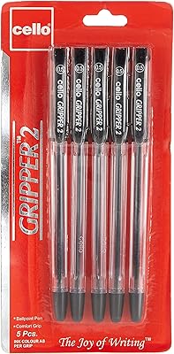 Stylo à bille cello graeber 2, 0,5 mm, 5 pièces, noir