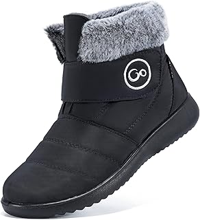 Bottes d'hiver pour femme doublées de fourrure chaudes faciles à porter imperméables chaussures