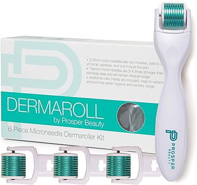 Ensemble de 6 rouleaux derma roller [prosper beauty derma roller] rouleau facial