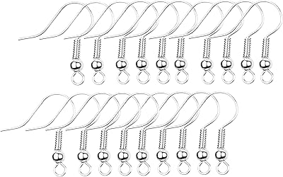 Crochets de boucles d'oreilles éco-fusionnés 18 mm - 200 pièces (argent)