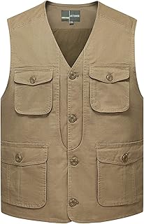 Gilet multi-poches pour hommes pour la pêche, la chasse, la randonnée, gilet