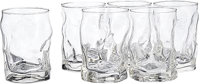Ensemble de tasses en verre bormioli rocco surgent rocks, 10,5 oz, 6 pièces