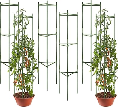 Supports pour cages à tomates flo lamb, 6 pièces, support pour plantes assemblées
