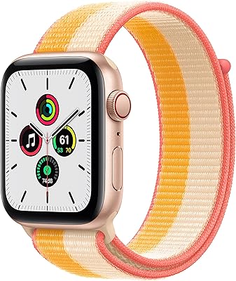 Apple watch series se (gps + cellular, 44 mm) boîtier en aluminium doré avec bracelet sport blanc. Profitez des meilleurs deals du Sénégal sur Diaytar