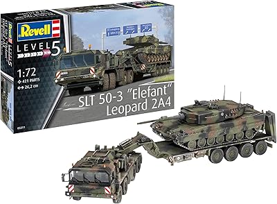 Revel 03311 slt 50-3 \"elephant\" + leopard 2a4 1:72 kit de modèle
