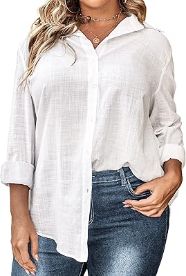 In'voland chemise boutonnée grande taille pour femme chemise classique à manches longues boutonnée sur le devant femme casual coton 16-28w. Diaytar Sénégal : Innovation digitale et prix attractifs