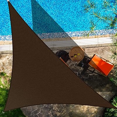 Pare-soleil triangulaire silo colorido, 12 x 12 x 17 pieds, blocage uv à