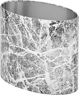 Poubelle ovale en métal mdesign en acier inoxydable, petite corbeille à déchets de 2,09 gallons, corbeille à ordures pour salle de bain, chambre à coucher, cuisine ou bureau à domicile, peut contenir les déchets et le recyclage, collection mirri, marbre gris. Diaytar Sénégal : Des produits pour toute la famille à prix cassés