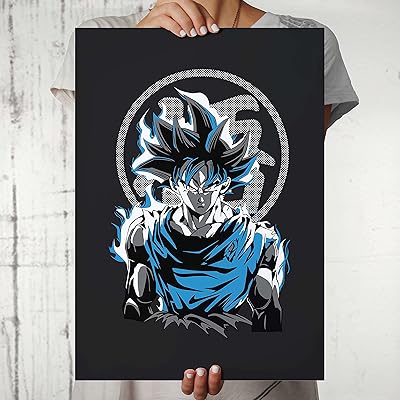 Mcsid razz - affiche murale élégante anime dragon ball z goku (sans cadre)