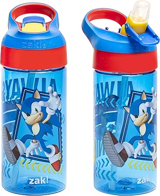 Zach designs sonic the hedge gourde pour enfants avec bec verseur et boucle