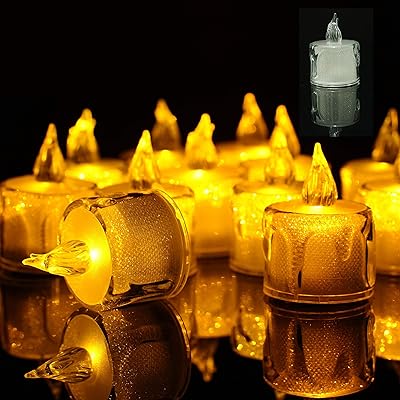 Bougies chauffe-plat led, 12 pièces dorées sans flamme, alimentées par piles, mini bougies