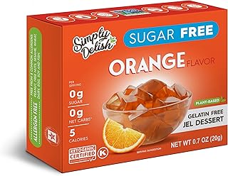Gel à base de plantes sans sucre simply delish, orange - 20g
