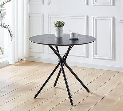 Petite table de salle à manger ronde columpton par halewood furniture plateau