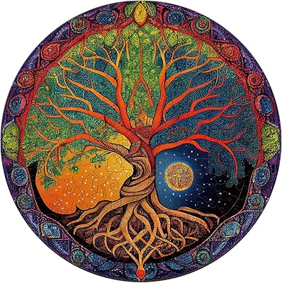 Puzzles en bois jigfoxy pour adultes puzzles arbre de vie forme