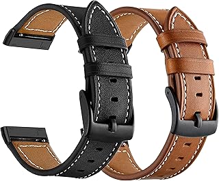 Bracelet de montre de remplacement en cuir véritable enerer pour fitbit versa 4
