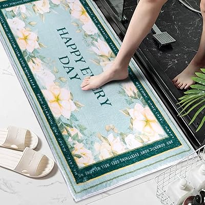 Tapis yuenziln, tapis de sol de salle de bain, tapis rectangulaire antidérapant imitation