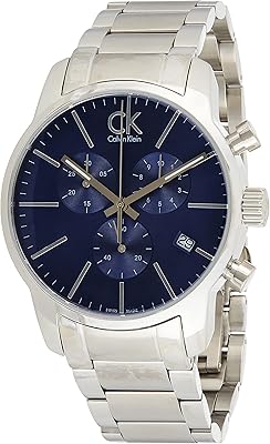 Montre décontractée calvin klein pour homme, analogique, métal - k2g271-4n