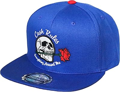 Hommes femmes chapeau moka à bord plat réglable casquette de baseball brodée streetwear