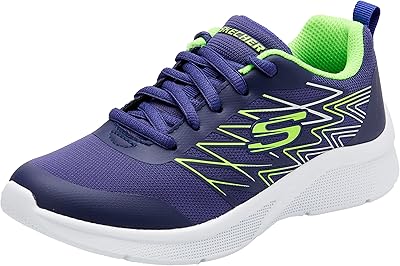 Skechers microsoft speck quick sprint baskets pour garçons, bleu marine, 9,5 uk child