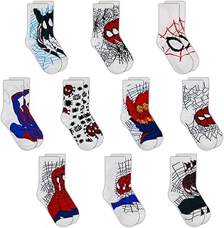 Chaussettes spiderman pour garçons paquet de 10 chaussettes à motifs enfants