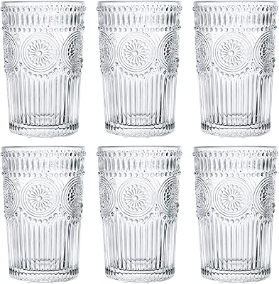 Tasses à eau romantiques kingrol de 12 oz, verres à boire haut