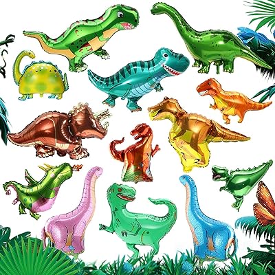 Mother ana 13 pièces ballons de dinosaures, décorations sur le thème des dinosaures