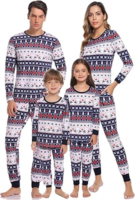Pyjama de noël assorti ensemble de nuit familial 2 pièces pyjama de noël