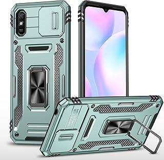 Housse de caméra coulissante pour xiaomi redmi 9a, béquille avec anneau magnétique intégré