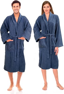 Peignoir 100 % coton (adulte unisexe) - peignoir pour hommes et femmes