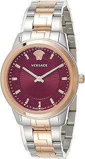 Montre à quartz à trois aiguilles pour femme versace en acier inoxydable vepx01221