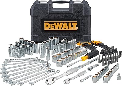 Ensemble d'outils mécaniques dewalt, entraînement 1/4" et 3/8", sae, 172 pièces (dwmt81533)