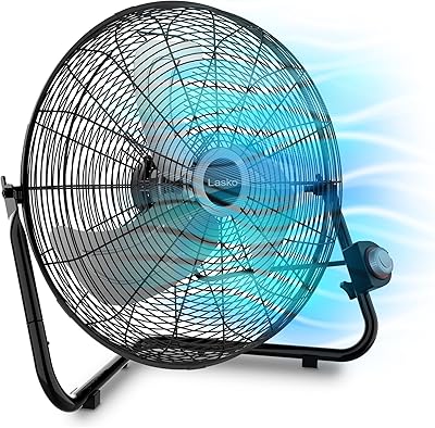 Ventilateur de sol haute vitesse lasco avec option de montage mural, 3 vitesses