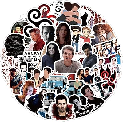 50pcs autocollants teen wolf de la série télévisée américaine pour bouteille