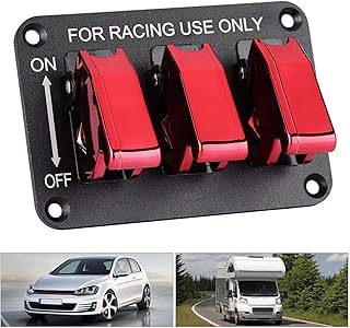 Panneau d'interrupteur à bascule, panneau d'interrupteur de voiture léger 12v 3 groupes, appareils électriques pour le bricolage à domicile pour voitures de course. Diaytar : Votre source de bonnes affaires en ligne