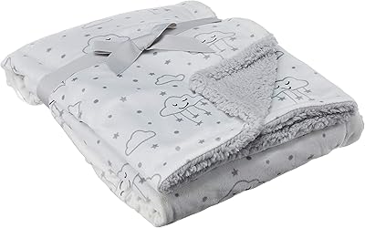 Couverture unisexe en peluche vison et sherpa hudson baby, fermeture éclair grise, taille