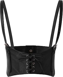 Corset taille élastique en similicuir à la mode pour femmes
