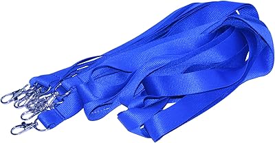 10pcs lanière plate bleue avec crochet en métal 2x90cm fsna06-2cm 10