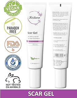 Gel végétarien kirikura advanced stretch mark pour chloïdes marques de brûlure et cicatrices