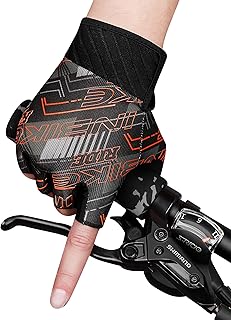 Gants de cyclisme inbike demi-doigts pour hommes en matériau bien ventilé avec un coussinet
