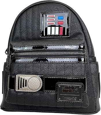 Déguisement loungefly star wars dark vador : mini sac à dos standard, noir