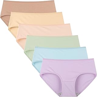 Ensemble de 6 sous-vêtements en coton réguliers et grands pour femmes
