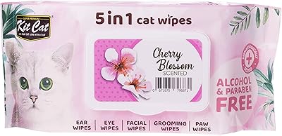 Lingettes pour chat kit kat 5 en 1, parfum fleur de cerisier, paquet