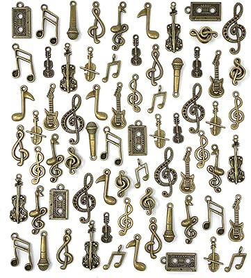 BRELOQUES MUSICAUX MULTI-STYLES POUR INSTRUMENTS DE MUSIQUE, SYMBOLES DE JOURNAL INTIME, PENDENTIFS DIY
