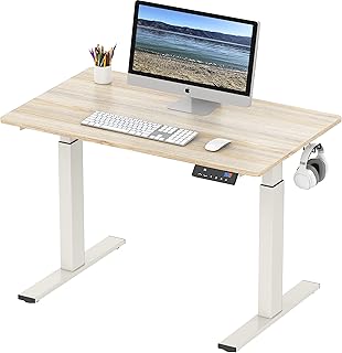 Bureau debout électrique réglable en hauteur shw, 40" x 24", bois d'érable